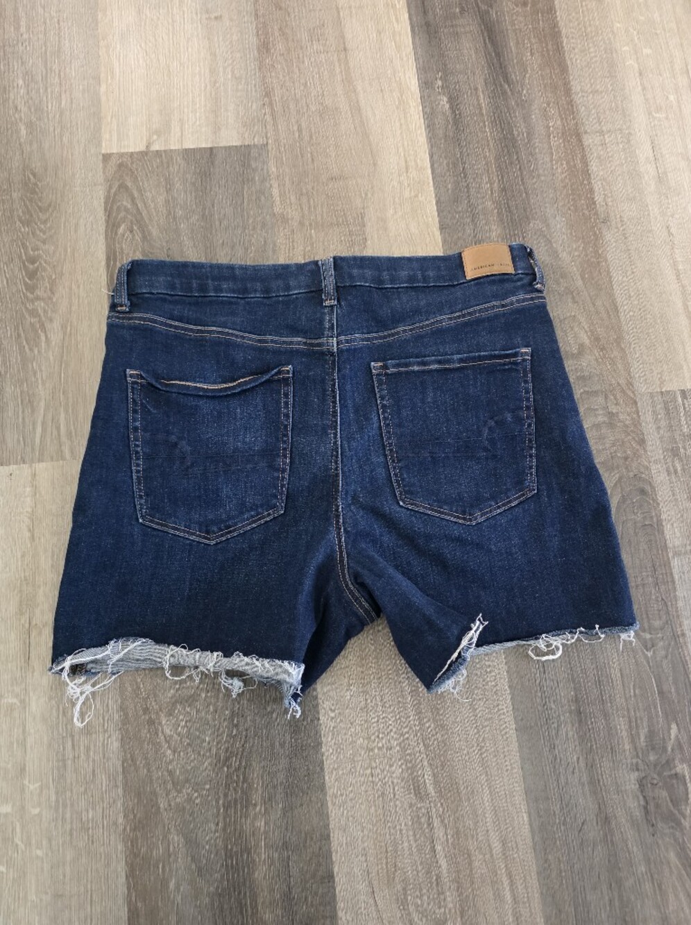 American Eagle Outfitters Women's  Dark Blue Denim Cutoff Shorts Size 16